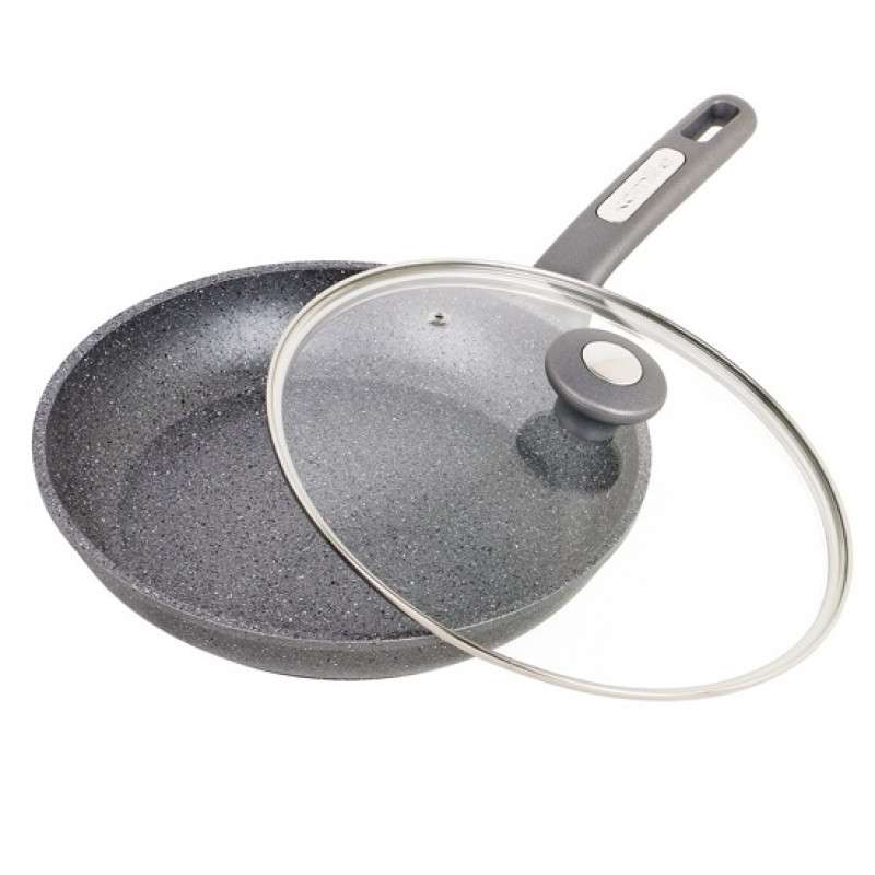 

Сковорода 26см с крышкой и гранитным покрытием 4272GR Kamille