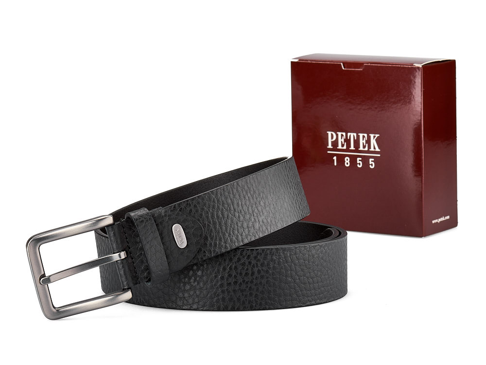 

Кожаный мужской ремень Petek 1855 0402550 (01) чёрный