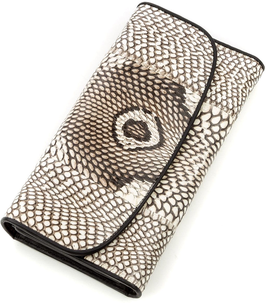 

Женский кошельк из натуральной кожи Snake Leather leather-18548 Серый