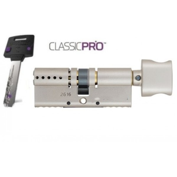 

Цилиндр Mul-T-Lock ClassicPro 54 мм.(27х27) с поворотником матовый хром