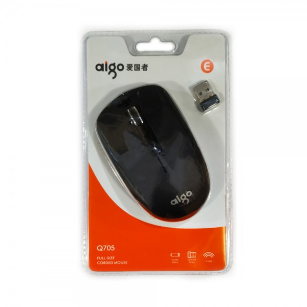 

Мышь беcпроводная Aigo Q702 Wireless Black