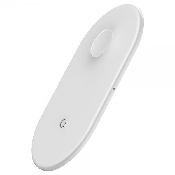 

Беспроводное зарядное Baseus Smart 2in1 Wireless Charger White (WX2IN1-02)