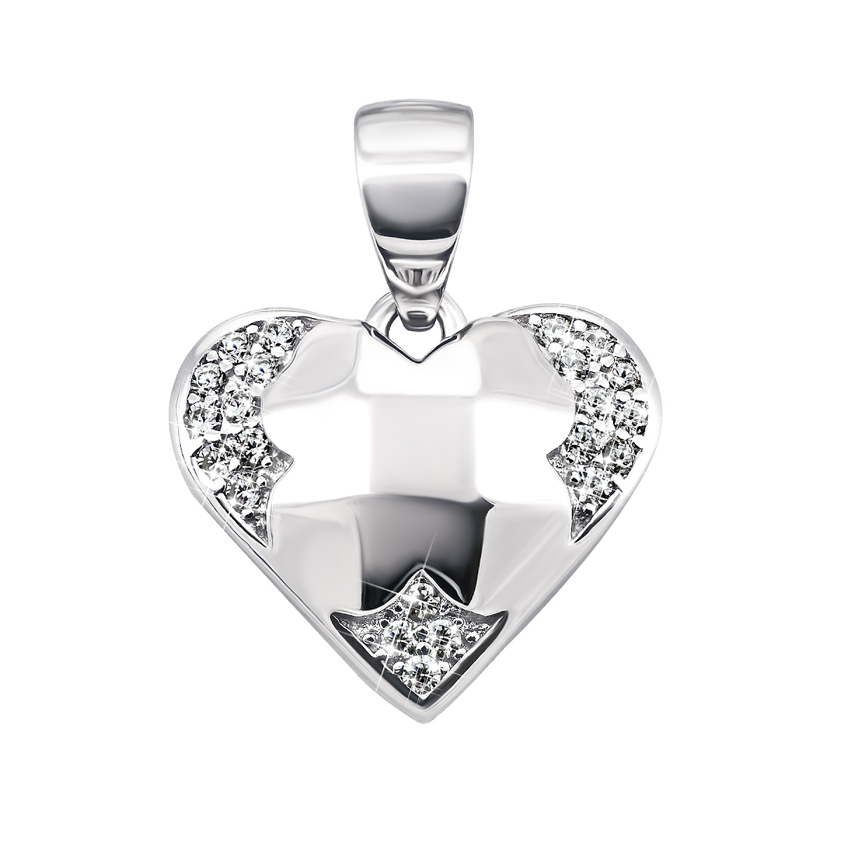 

Серебряная подвеска Сердце с фианитами 1PE66970