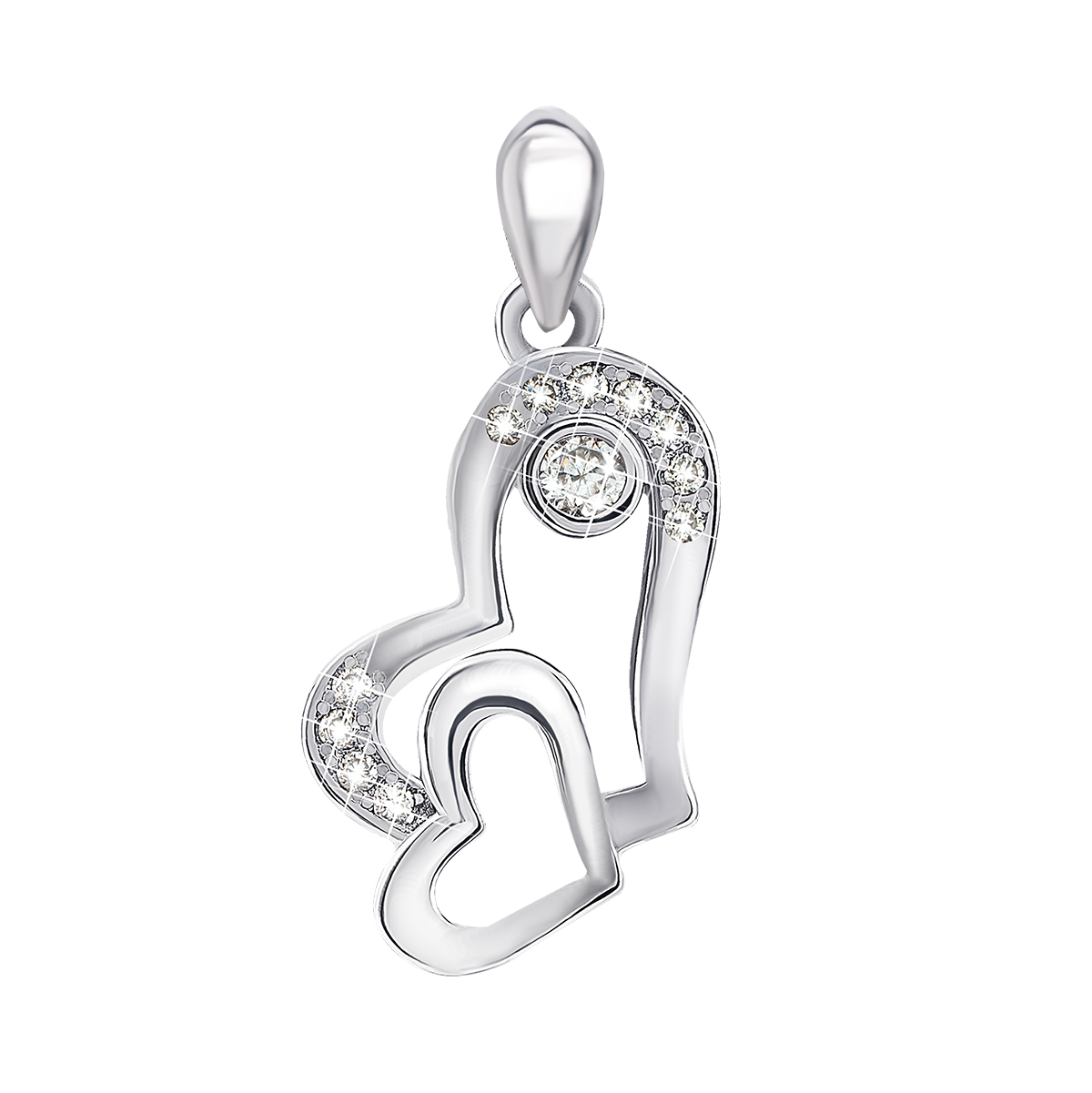 

Серебряная подвеска «Сердце» с фианитами 1PE65899