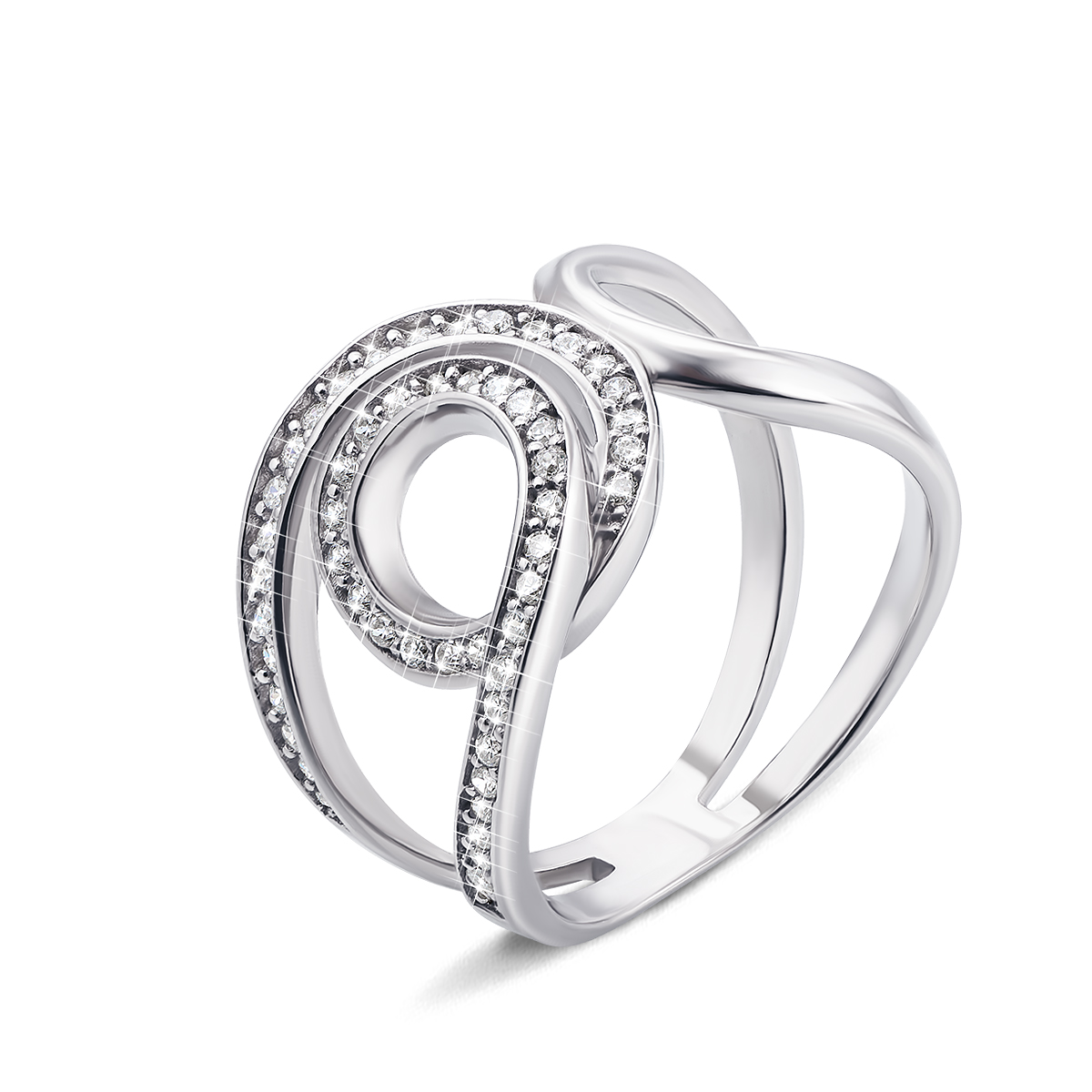 

Серебряное кольцо с фианитами 18 размер AZ01068/25