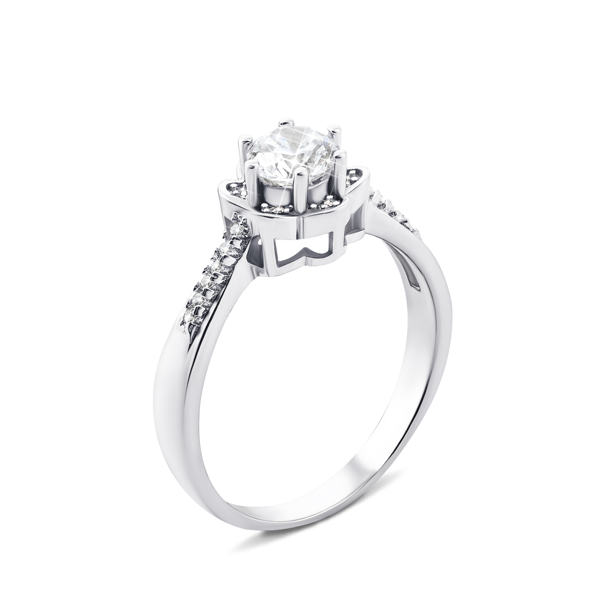 

Серебряное кольцо с фианитами 16.5 размер 1RI58820