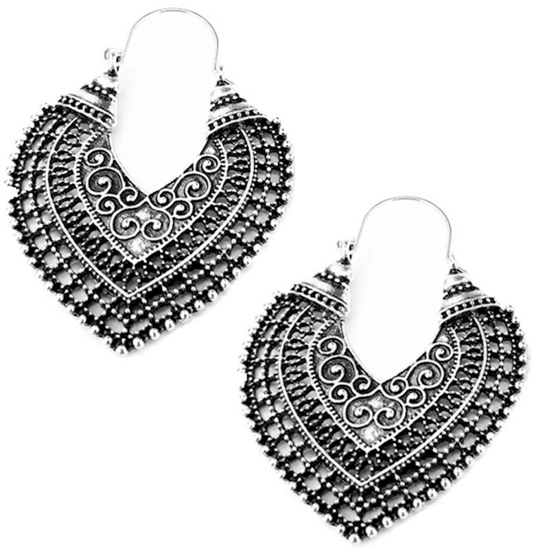 

Серьги в бохо стиле Сердце 8044