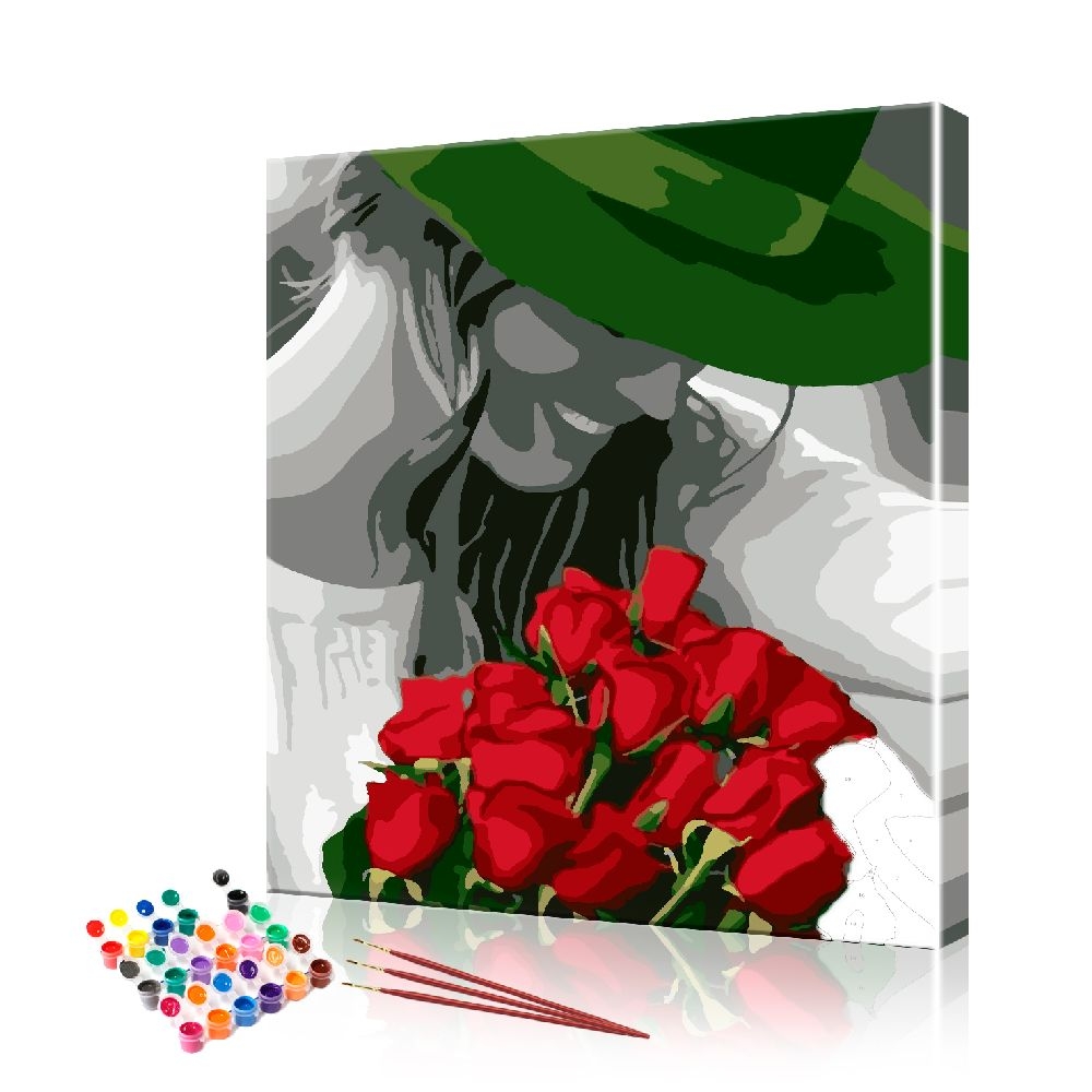 

Картина по номерам ArtSale "Девушка с розами" PBN0947 размер 40х50 см