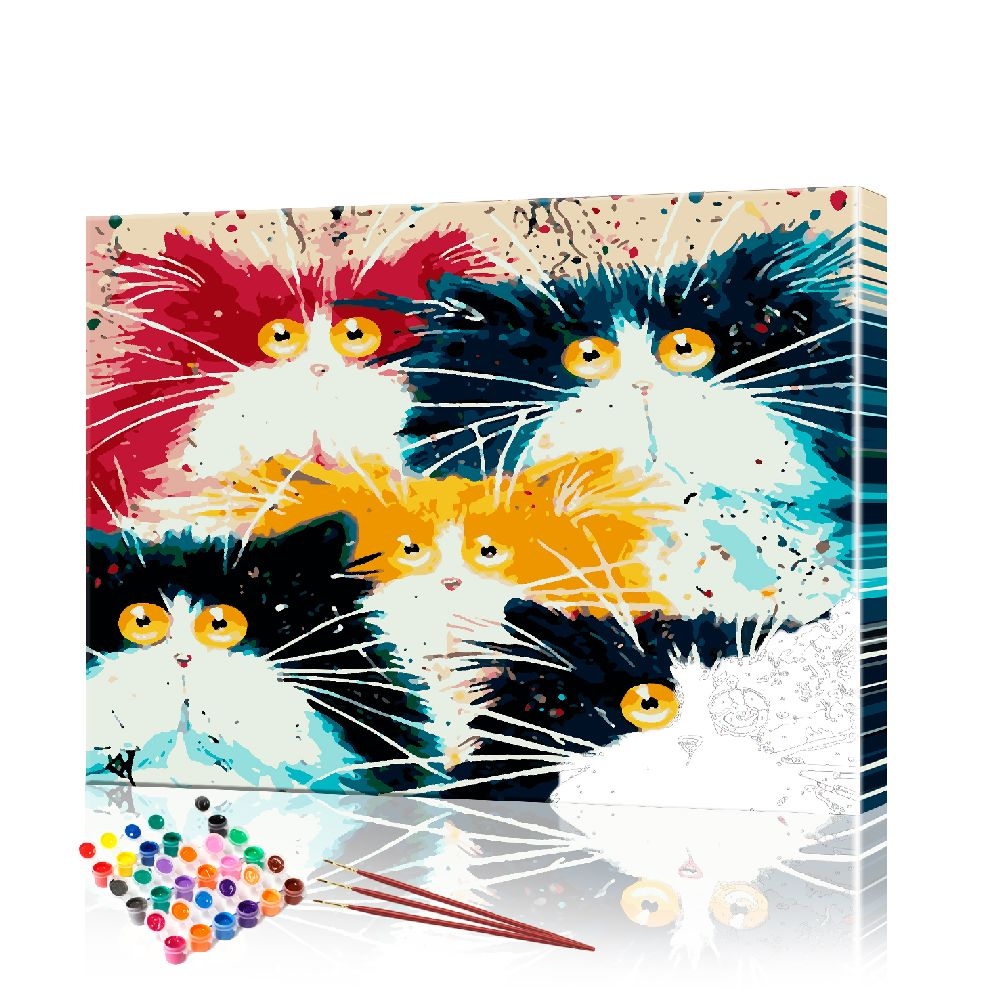 

Картина по номерам ArtSale "Смешные коты" PBN0561 размер 40х50 см