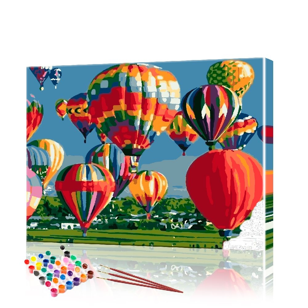 

Картина по номерам ArtSale "Воздушные шары над полем" PBN0965 размер 40х50 см