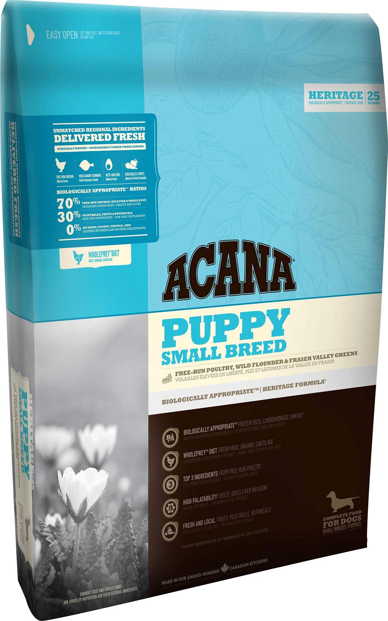 

Сухий Корм ACANA Puppy Small Breed для щенят дрібних порід 2 Кг (064992502201) (a50220)