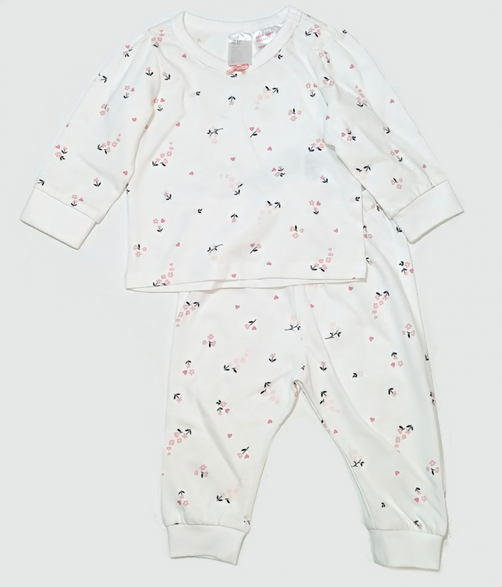 

Пижама для девочки H&M 743932004 56 СМ Белый 63156