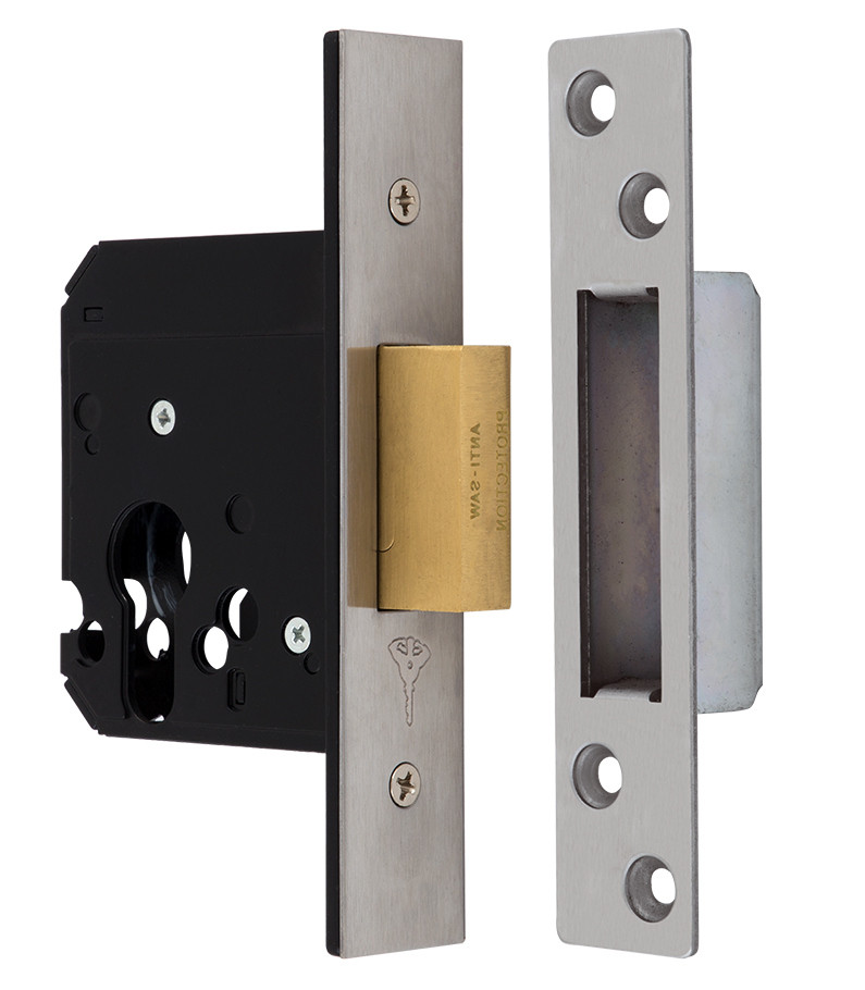 

Замок врезной Mul-T-Lock 1-WAY DIN 731 SS-сталь матовая