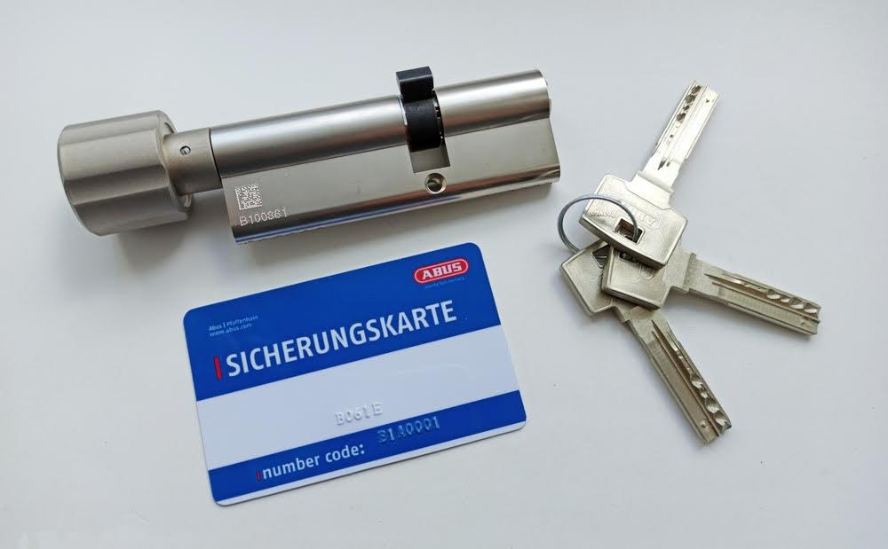 

Цилиндр Abus Bravus compact 1000 60 ключ-поворотник 3Key