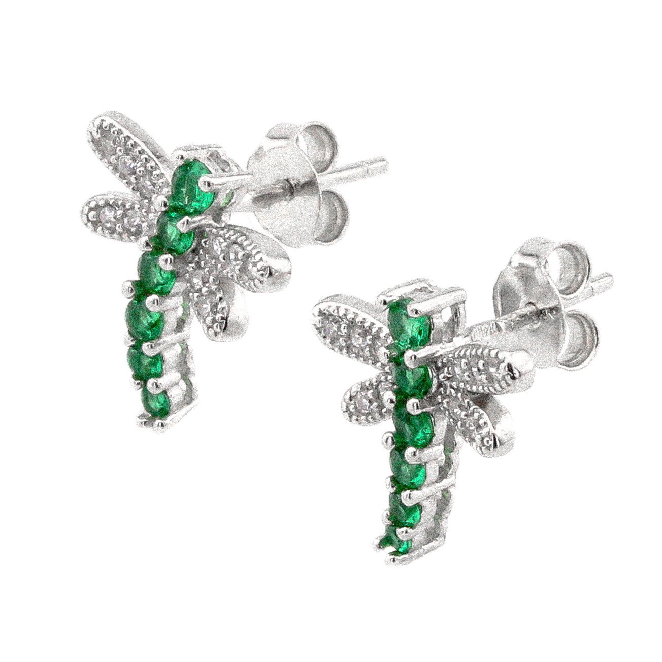 

Серебряные серьги-пуссеты "Бабочки" с фианитами С2ФИ/807