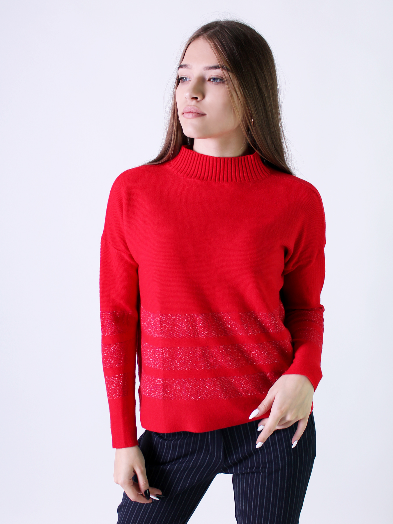 

Свитер CASSO JY1815.400 Красный р.Oversize