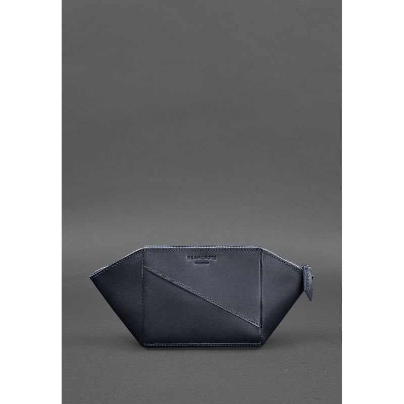 

Женская кожаная косметичка Краст темно-синяя BlnkntBN-CB-2-navy-blue