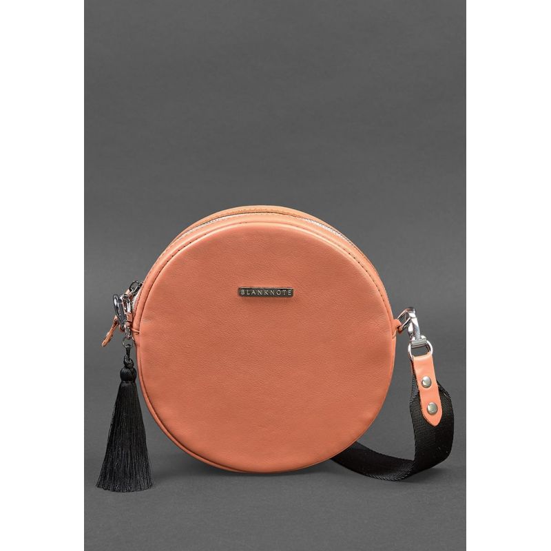 

Круглая кожаная женская сумочка Tablet коралловая BlnkntBN-BAG-23-living-coral
