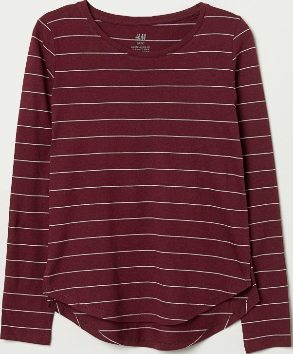 

Футболка с длинными рукавами H&M 04636018 170 см Сливовая