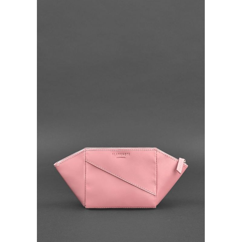 

Женская розовая кожаная косметичка Краст BlnkntBN-CB-2-pink-peach