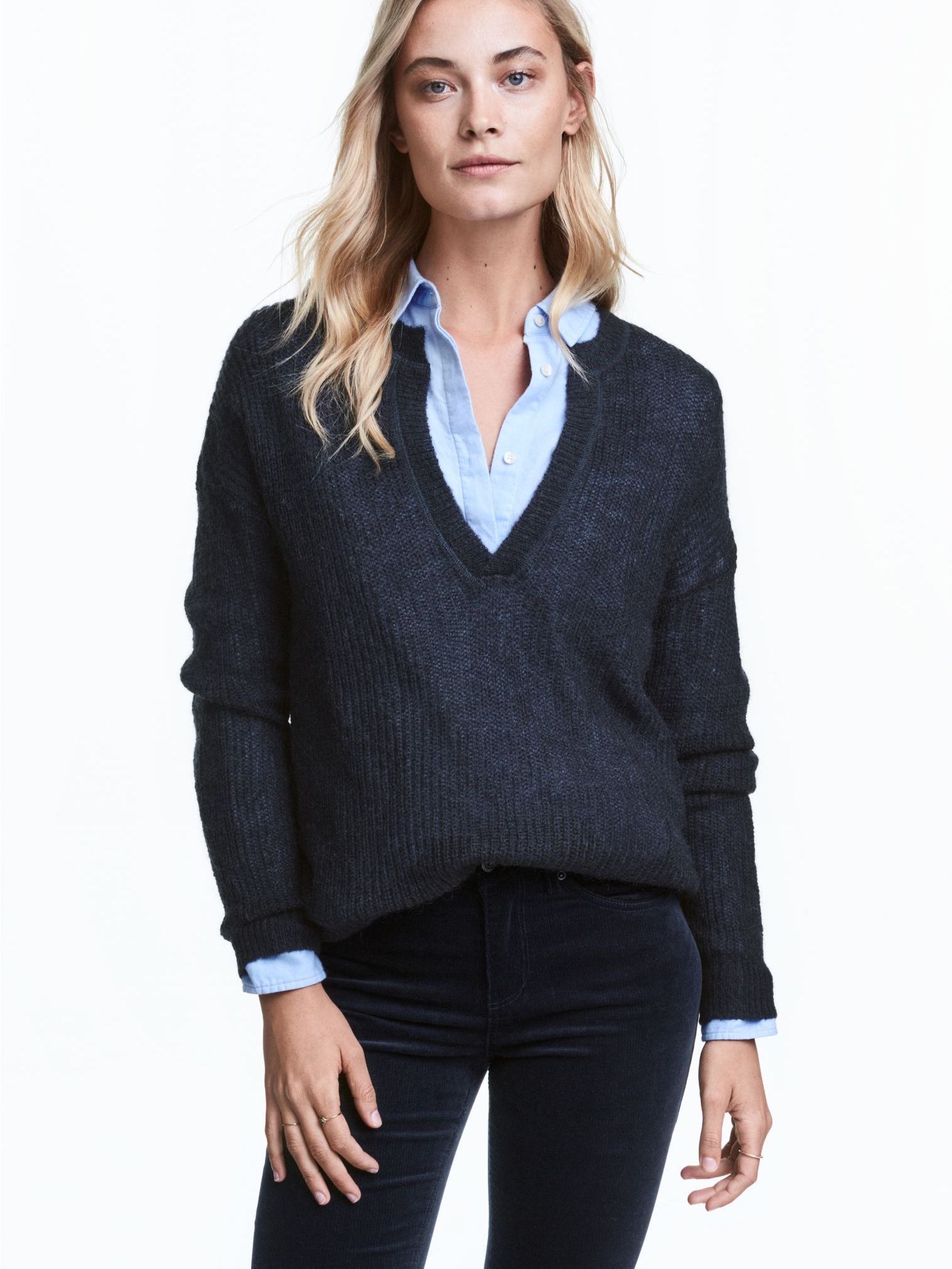 

Пуловер H&M 435086411  Темно-синий, Пуловер H&M 435086411 XS Темно-синий