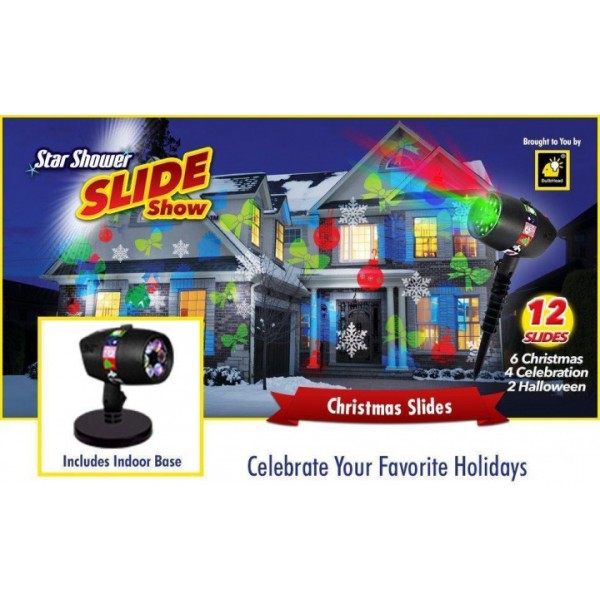 

Лазерный водонепроницаемый новогодний светодиодный проектор для украшения дома и улицы Star Shower Slide 12 слайдов