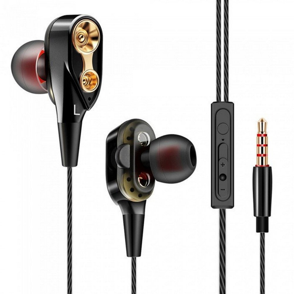 

Наушники TOPK двухдрайверные с микрофоном HiFi стерео черные (TK-CK8-BL)