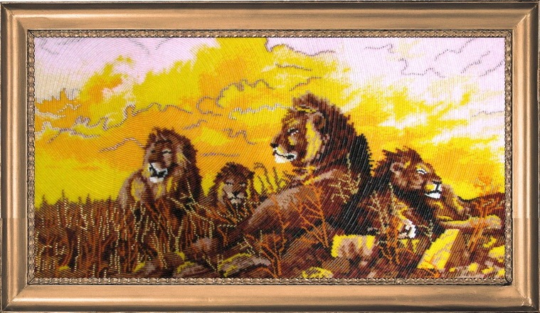 

Набор для вышивания бисером Butterfly 588 Львы