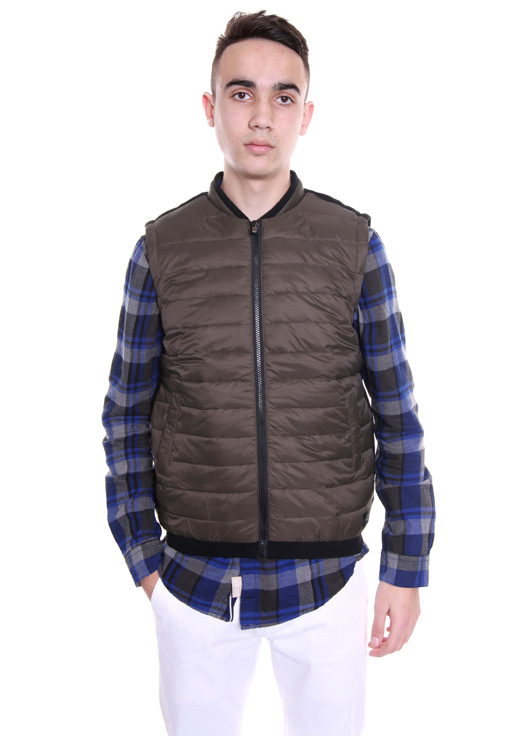 

жилет пух Fresh WGBF341 XXL хакі з чорним