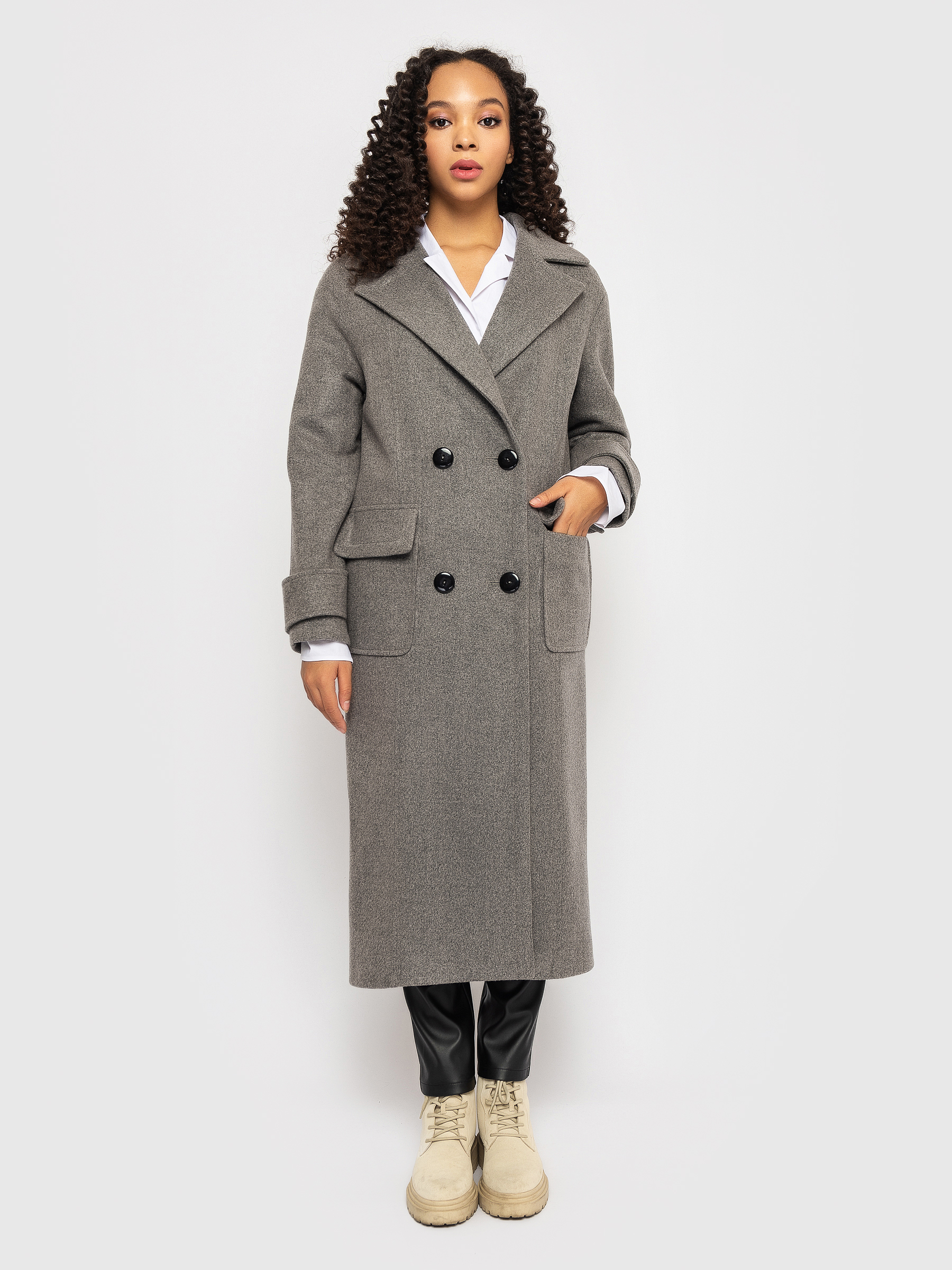 

Пальто Серое с поясом Verve's Classic 1020grey, Пальто Серое с поясом Verve's Classic 1020grey 46