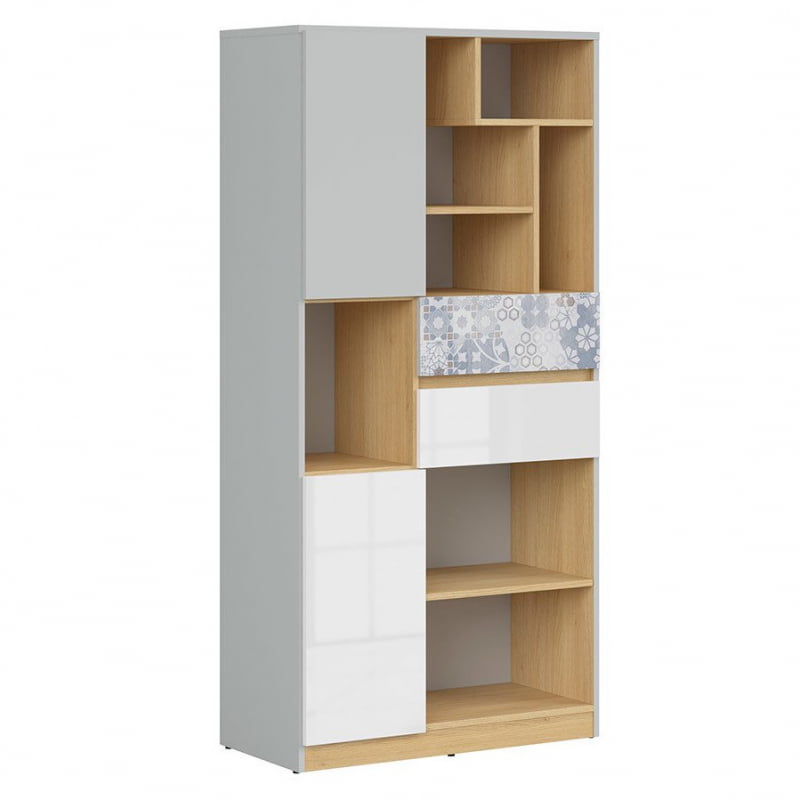 

Стеллаж Nandu Black Red White 79.5х164x39 (S441-REG2D2S) 065438