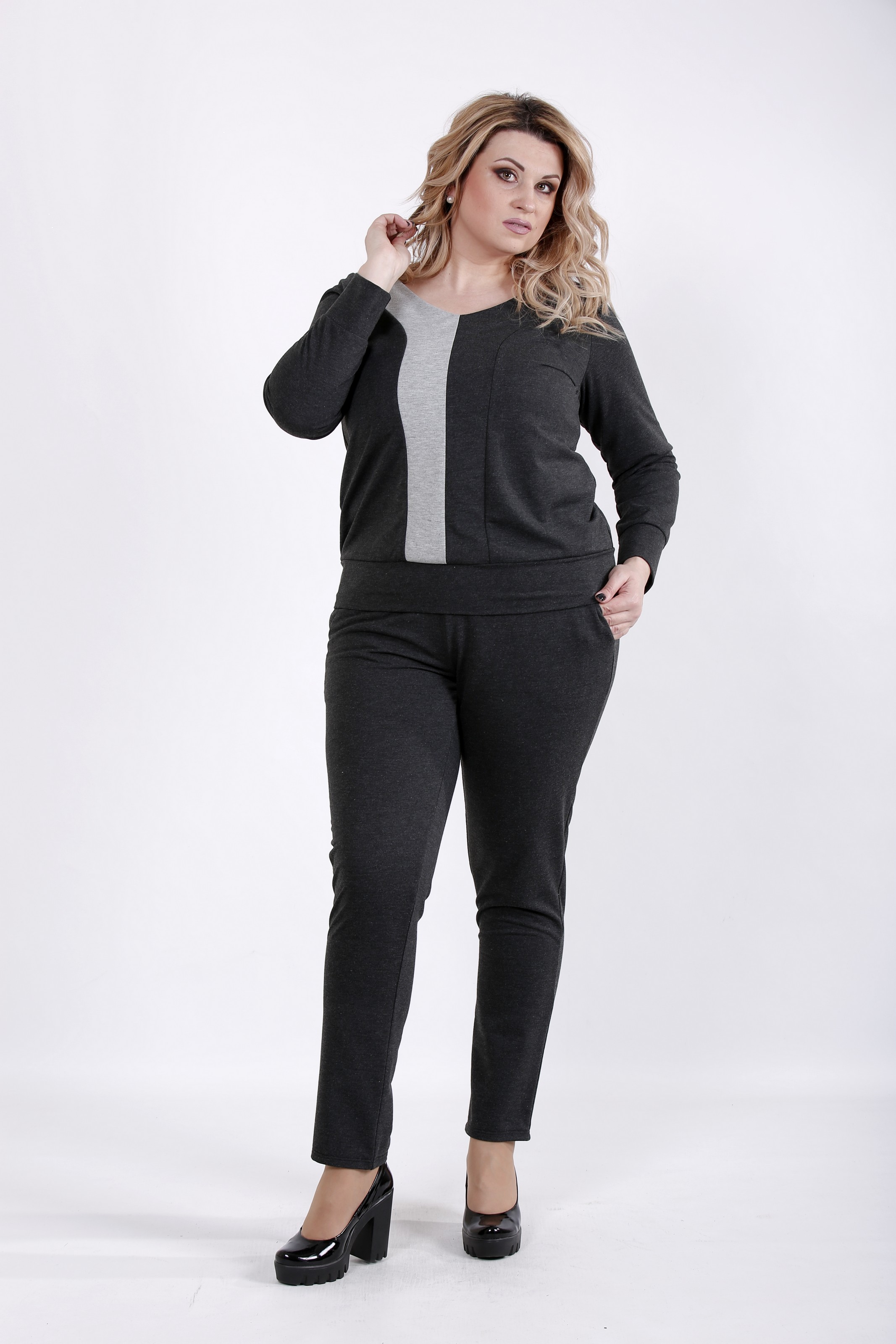 

Комплект: кофта и брюки GARRY-STAR 01043-2  Серый, Комплект: кофта и брюки GARRY-STAR 01043-2 48 Серый