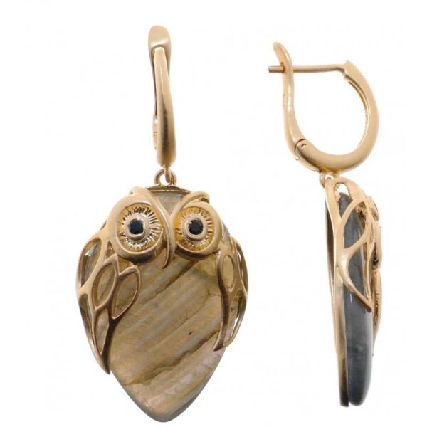 

Позолоченные серьги "Оwl"