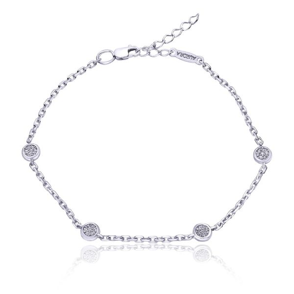 

Серебряный браслет с фианитами 75130 (17-20)