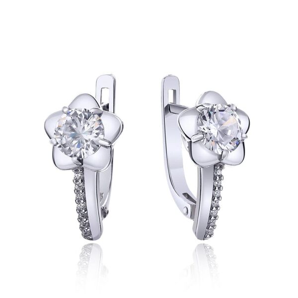 

Серебряные серьги "Elegant flower"