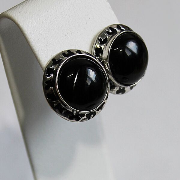 

Серебряные серьги "Camilla Onix Black"