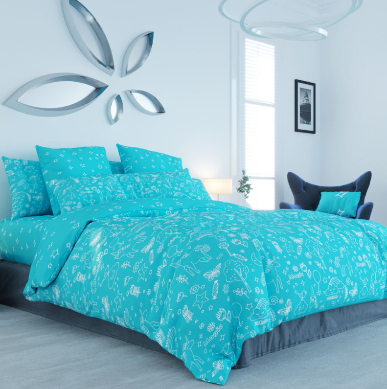 

Комплект постельного белья ТЕП 300 Unikorn Blue 150х215