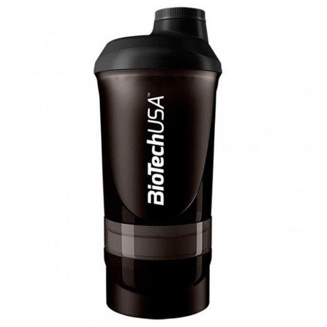 

Шейкер для спортивного питания BioTech Shaker Wave + 3 in 1 (500 ml) Black