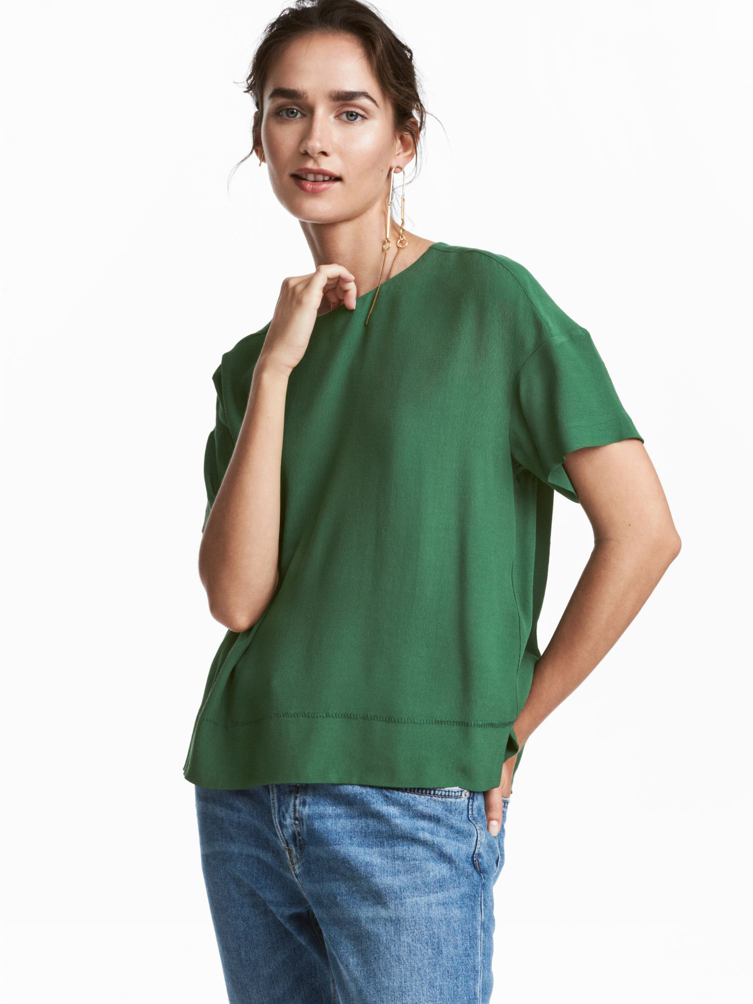 

Блузка H&M KK5354786 34 Зеленая