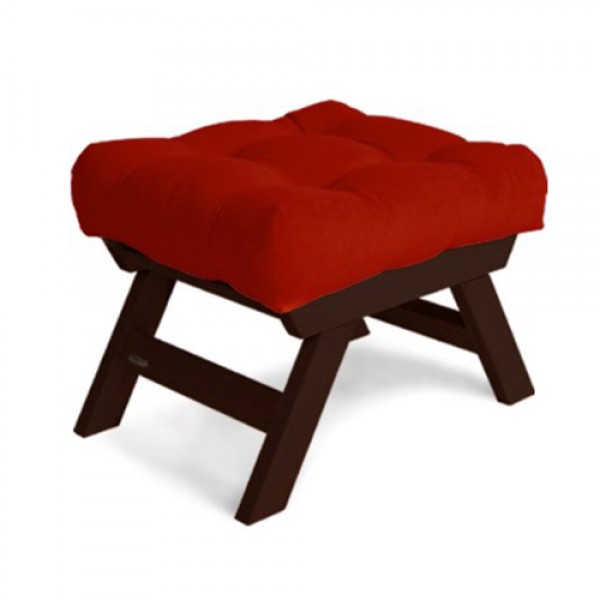 

Пуф в гостиную деревянный из массива бука Allegro Woodman цвет шоколадный/красный