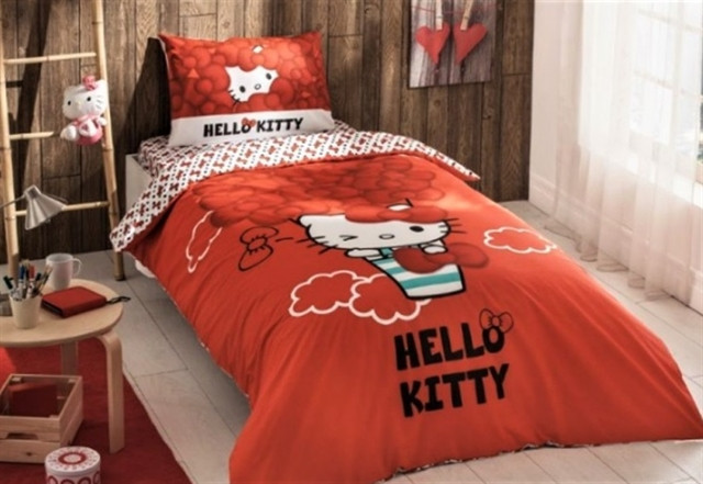 

Постельное белье Tac Hello Kitty Bow Ранфорс Подростковое