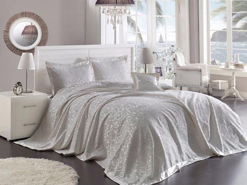 

Покрывала на кровать First Choice Sonil Palmira krem 240*260+2нав. 50*40+1нав. 40*40