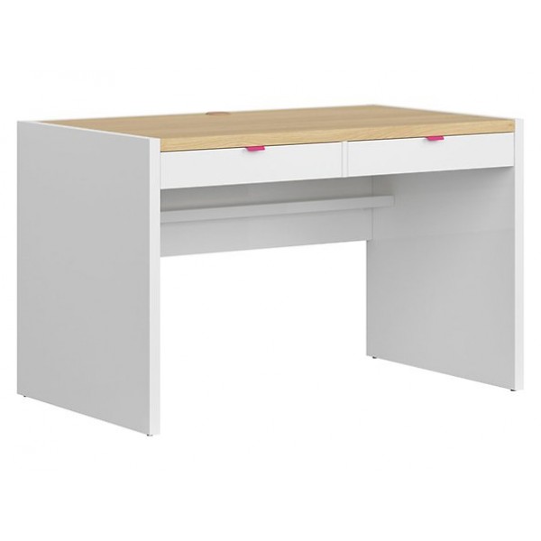 

Стол письменный с ящиками BIU/120 в детскую из ДСП Princeton BRW (Black Red White) Польша Цвет ручек Фуксия