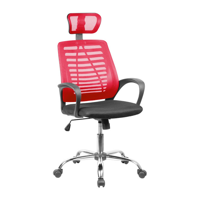 

Кресло офисное Bayshore black-red механизм Tilt, хромированный металл/ткань черный, сетка красный Goodwin