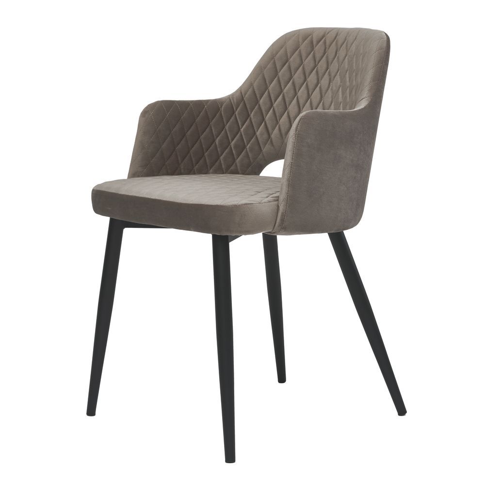 

Кресло обеденное для гостиной, кафе, ресторана Joy металл черный/ткань тёплый серый Concepto