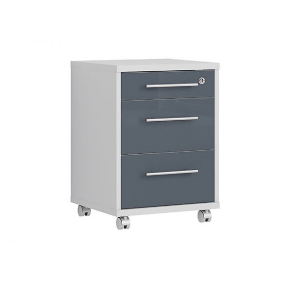 

Тумба мобильная KON3S в кабинет, в офис из ДСП Office Lux BRW (Black Red White) Польша