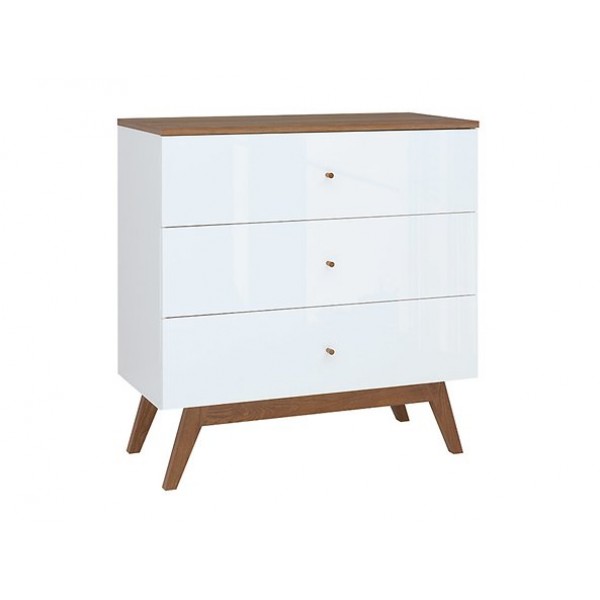 

Комод KOM3S в гостиную, в детскую, в спальню из ДСП + МДФ Heda BRW (Black Red White) Польша