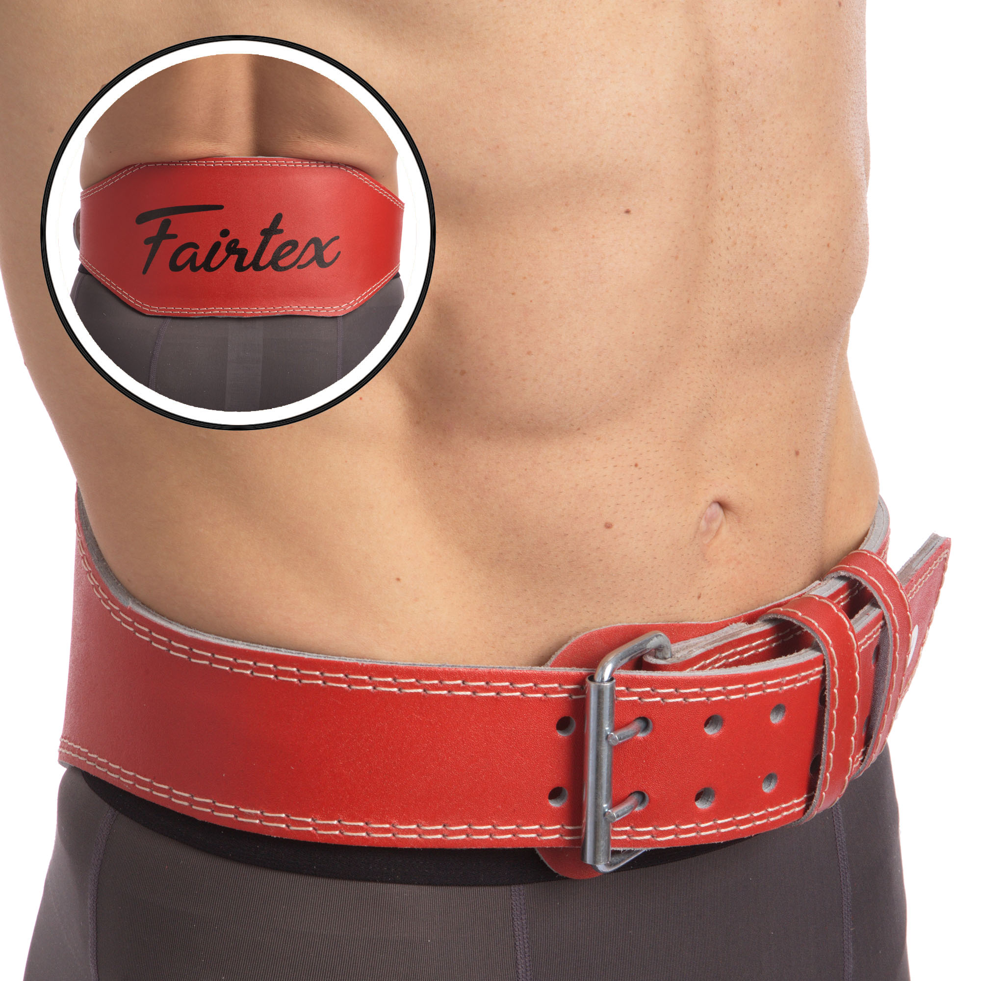 

Пояс атлетический кожаный FAIRTEX (красный), Размер L