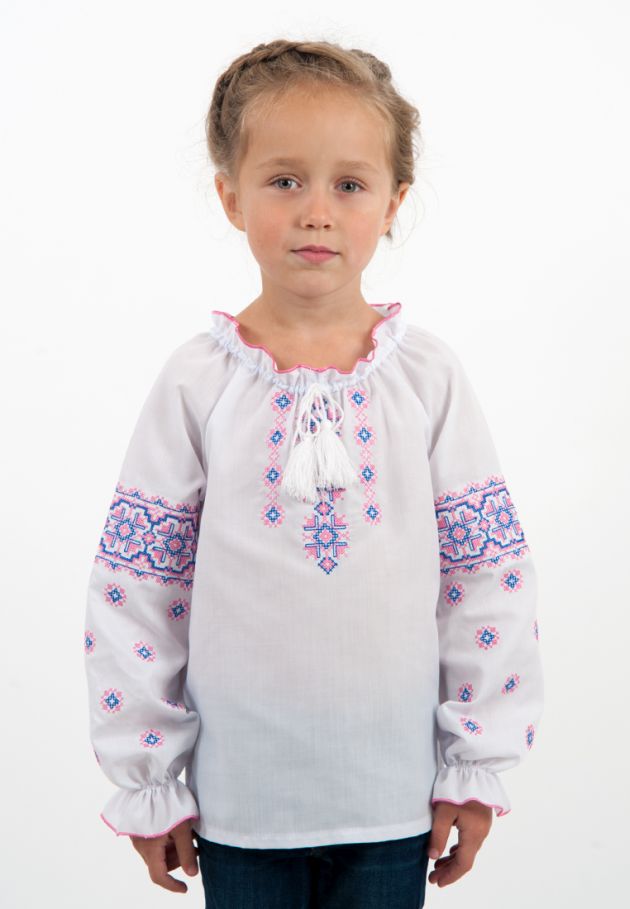 

Детская вышиванка Vyshyvanka 128 Белая 4317