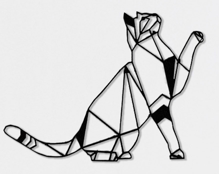 Кот из фигур геометрических